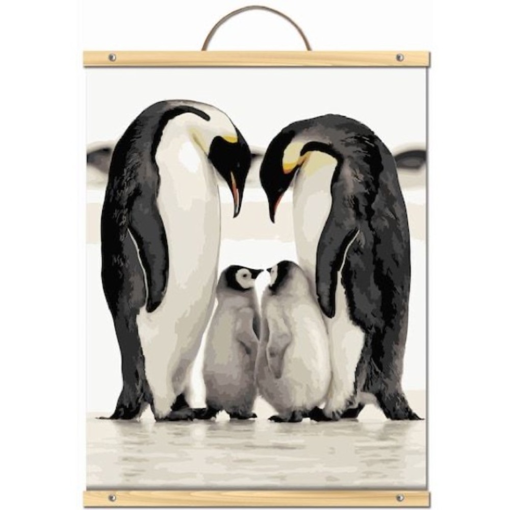 Penguins With Snow Paint-By-Number Kit By Artist's